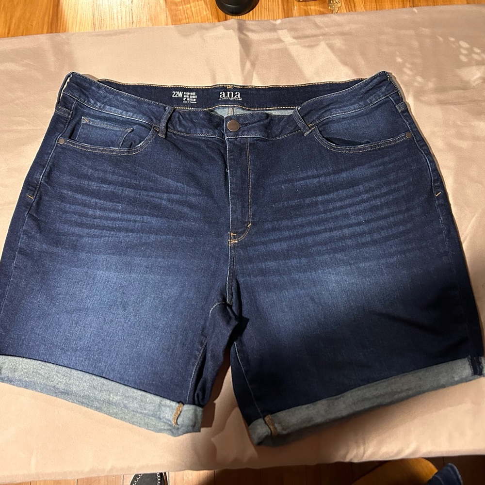 a.n.a Women's Jean Shorts - Deep Indigo